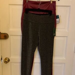 Black Sparkle and Burgundy set of 2 leggings by Wild Fable L